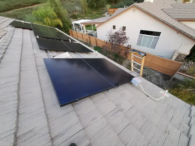 Completed residential solar project in Santa Clarita, CA
