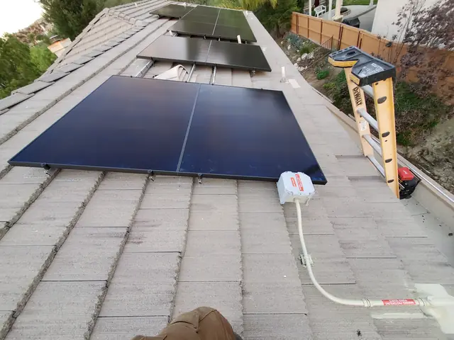 Solar array close-up in Santa Clarita, CA