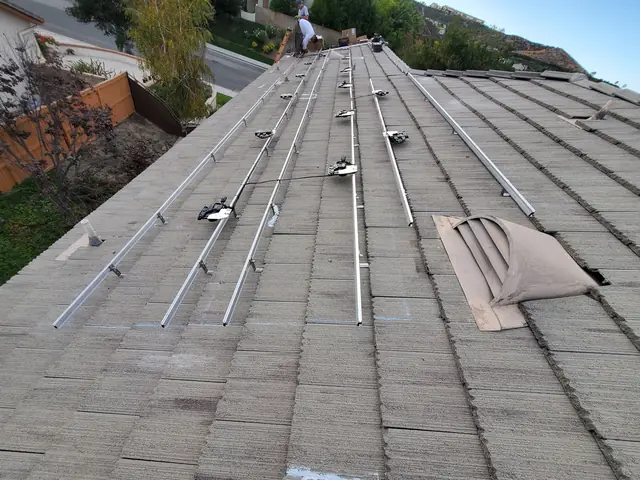 Finished rooftop solar panels on a Santa Clarita home