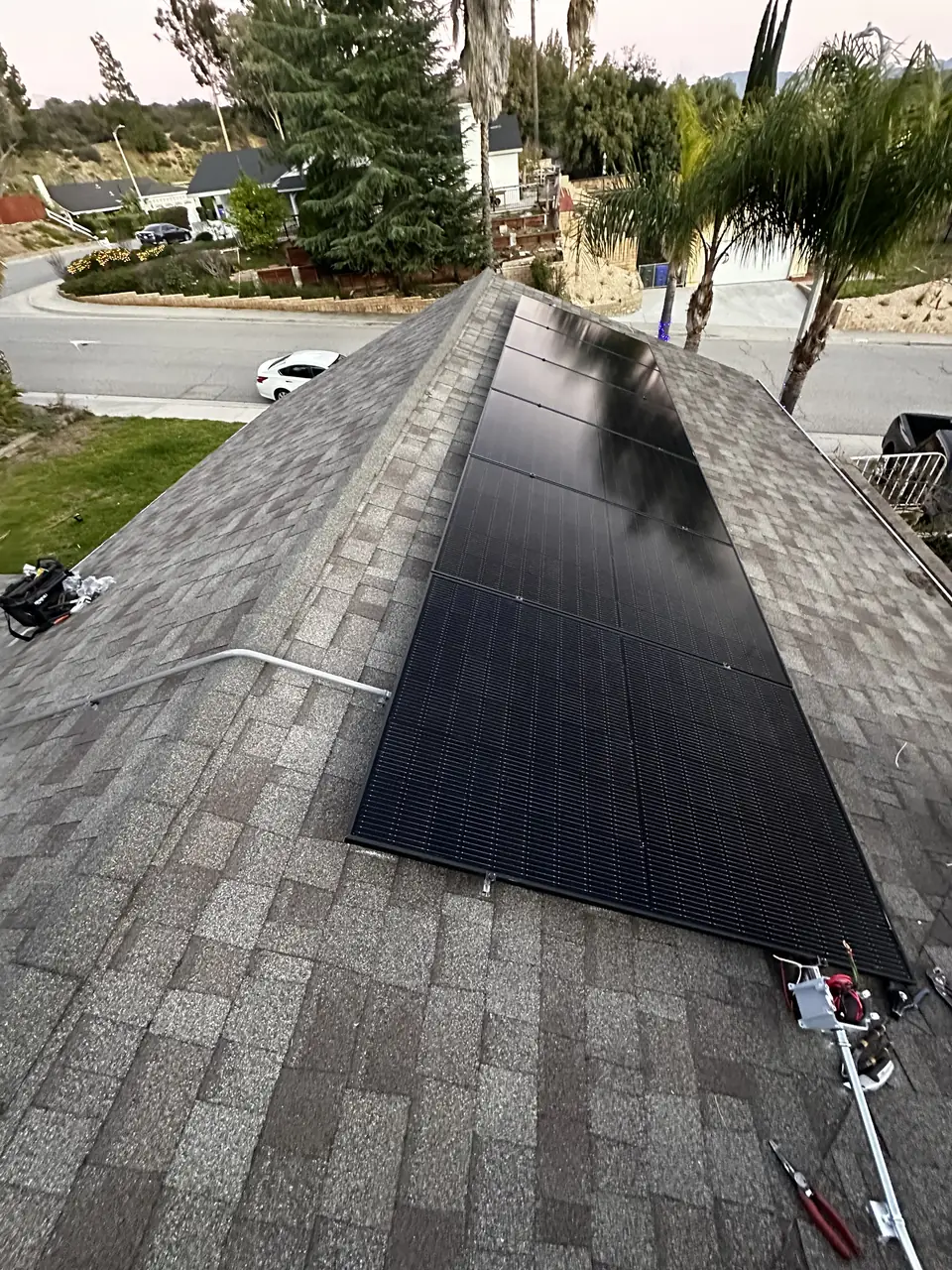 Completed residential solar project in Santa Clarita, CA