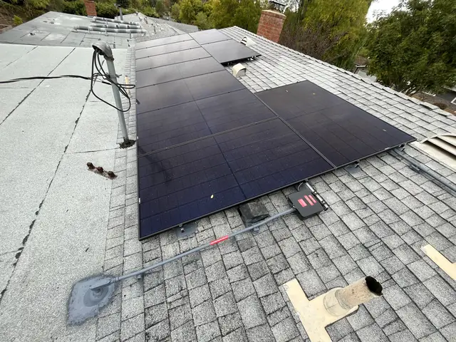 Completed residential solar project in Santa Clarita, CA