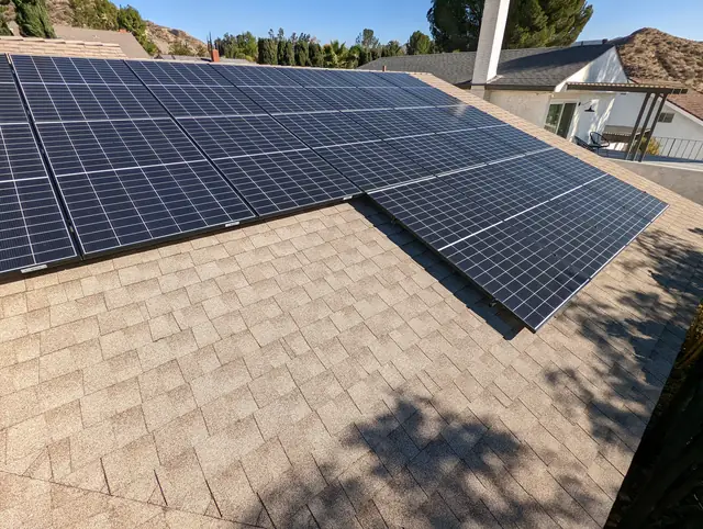Completed residential solar project in Santa Clarita, CA