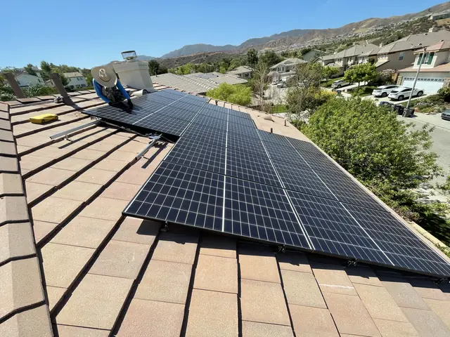 Completed residential solar project in Santa Clarita, CA