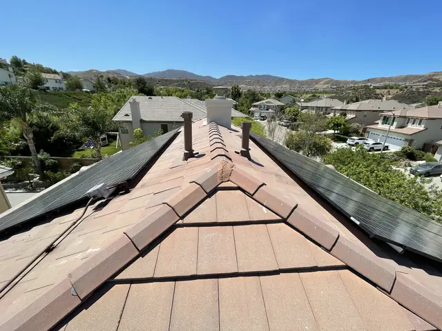 Finished rooftop solar panels on a Santa Clarita home