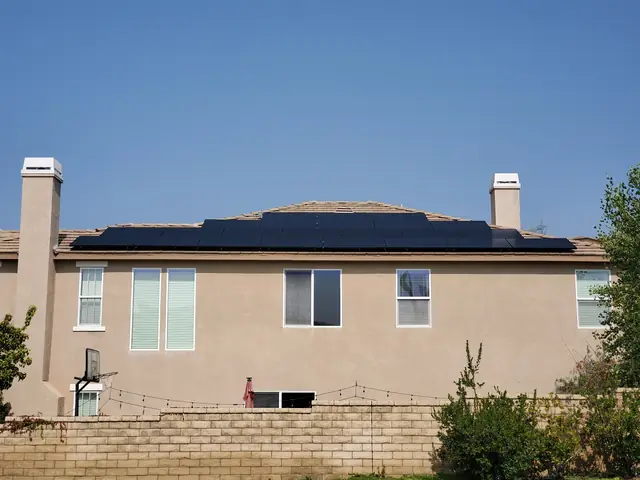 solar panel array on a tile roof in Santa Clarita, CA