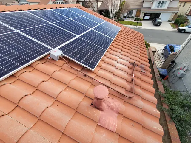 Completed residential solar project in Santa Clarita, CA