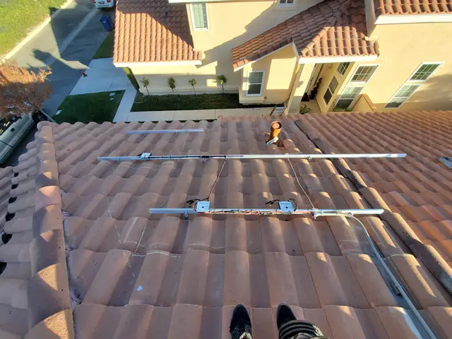 Finished rooftop solar panels on a Santa Clarita home