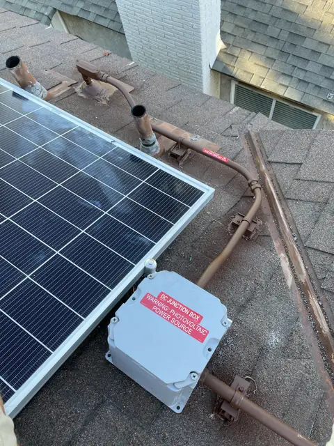 solar panel array on a composition shingle roof in Santa Clarita, CA