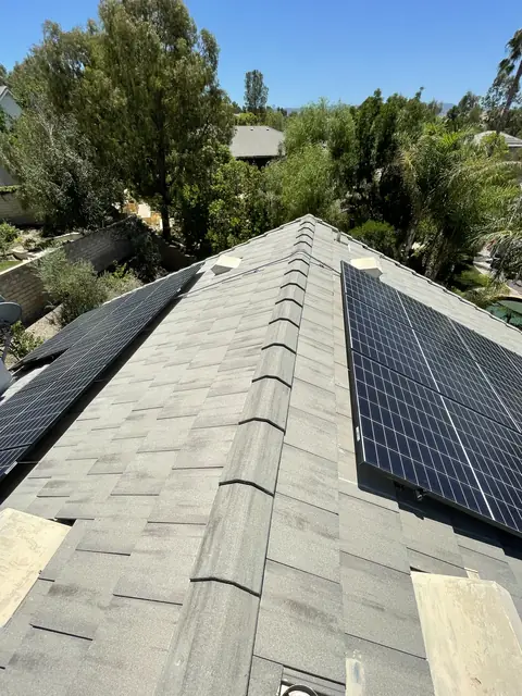 Completed residential solar project in Santa Clarita, CA