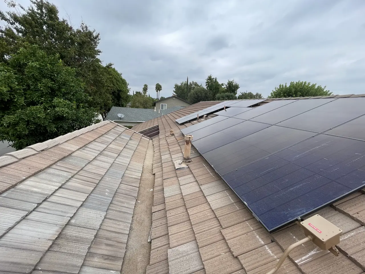 Completed residential solar project in Santa Clarita, CA