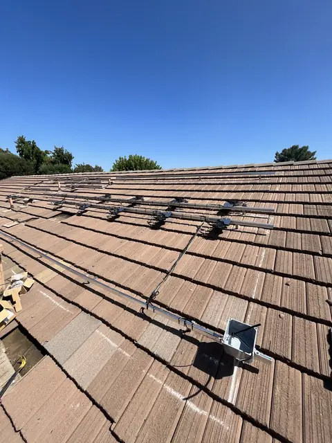 Finished rooftop solar panels on a Santa Clarita home