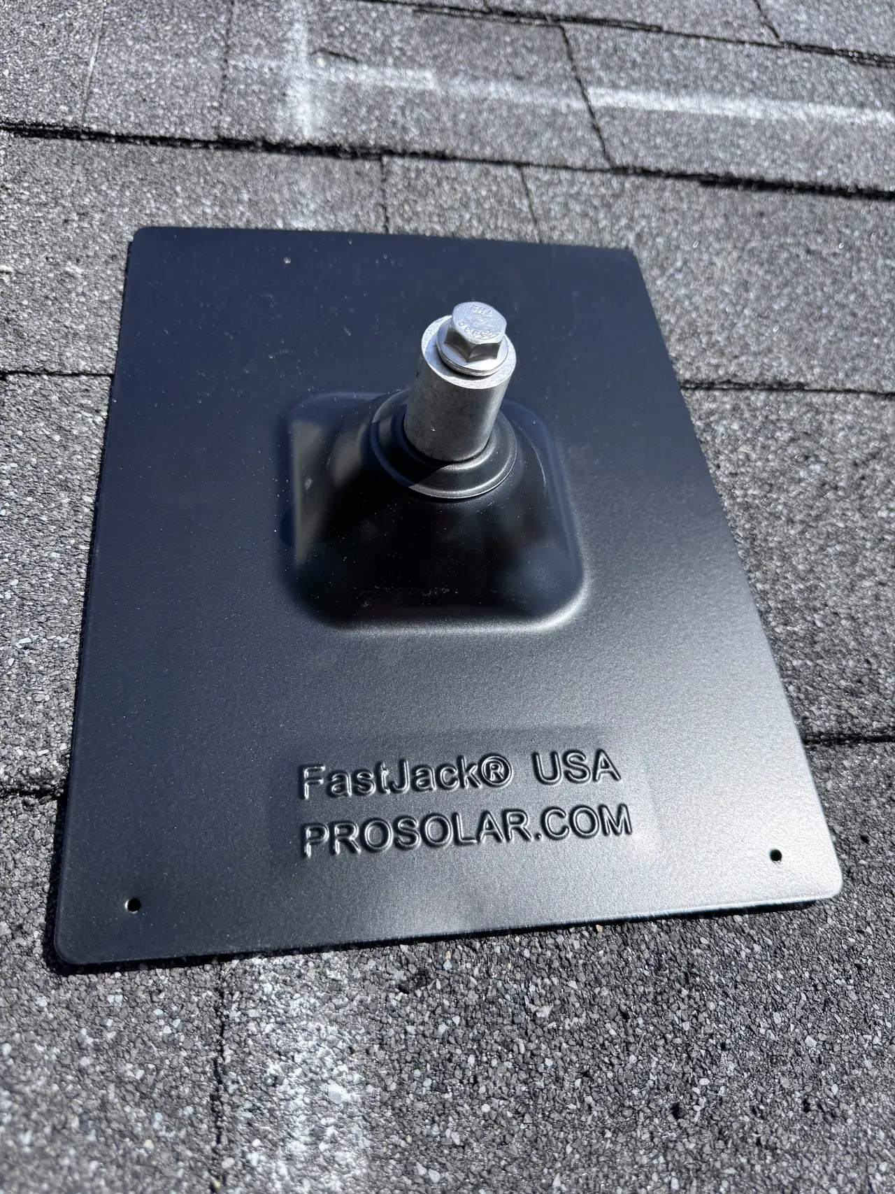 A mount flashed into a new shingle roof, Santa Clarita