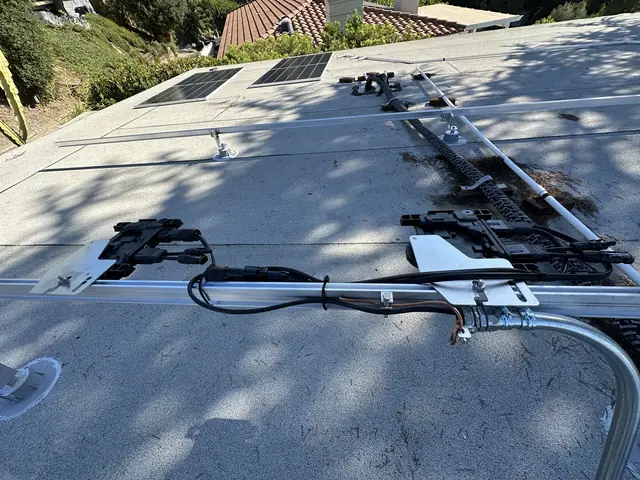 Completed residential solar project in Sherman Oaks, CA