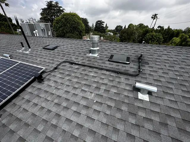 3.3 kW solar panel array on a composition shingle roof in Sherman Oaks, CA