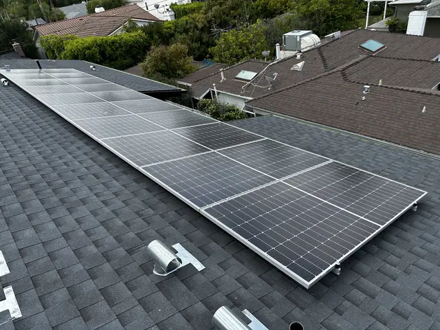 Rooftop solar installation by Cali Energy in Sherman Oaks, CA