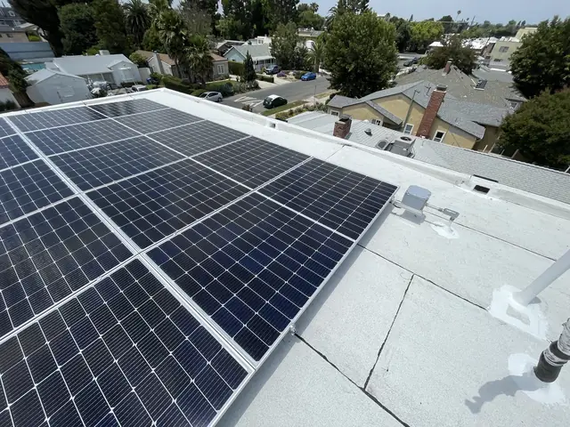 Rooftop solar installation by Cali Energy in Sherman Oaks, CA
