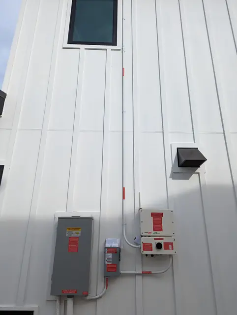 Solar panel mounting detail on a rooftop in Sherman Oaks, CA