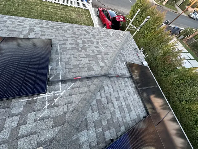 Finished rooftop solar panels on a Sherman Oaks home