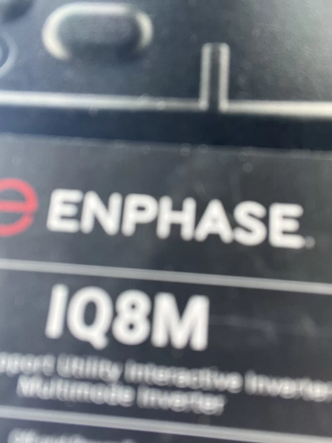 Enphase IQ8M microinverter label, Sherman Oaks