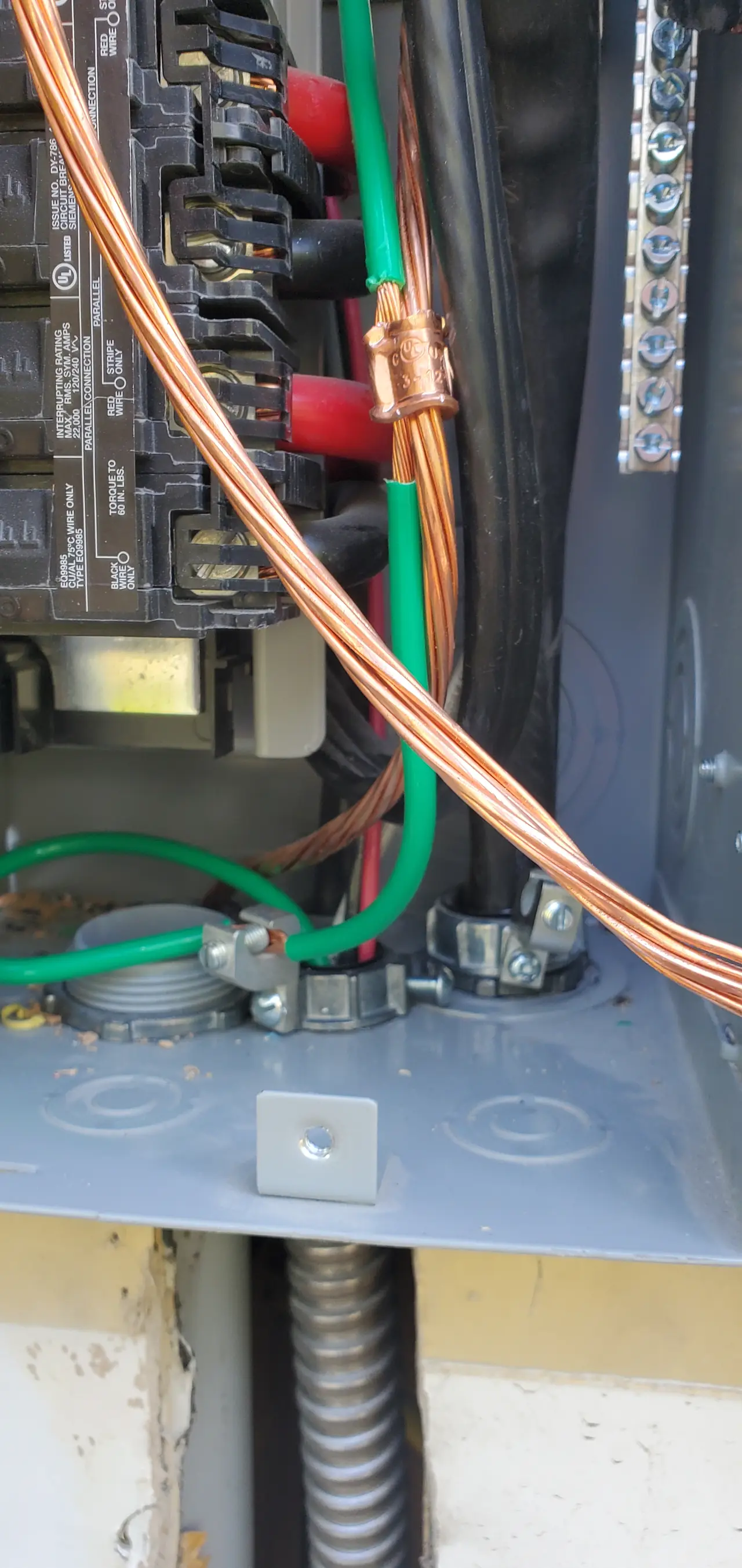 Open service equipment with conductors and breakers, Sherman Oaks