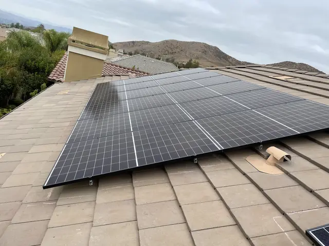 Solar array close-up in Simi Valley, CA