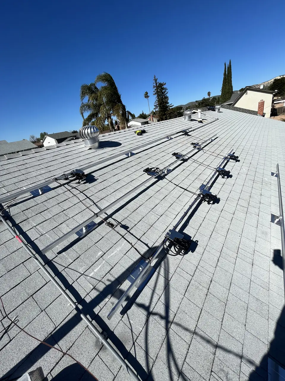 Solar array close-up in Simi Valley, CA