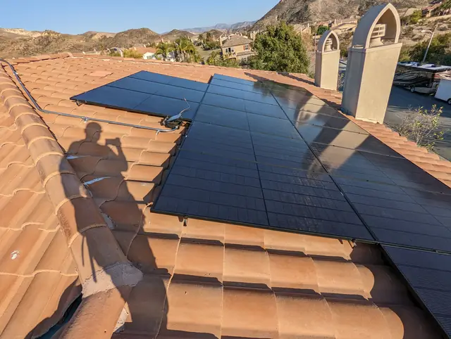 solar panel array on a tile roof in Simi Valley, CA