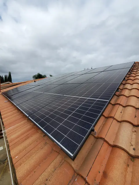 Solar array close-up in Simi Valley, CA
