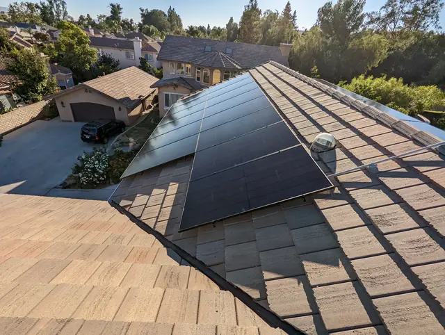 Completed residential solar project in Simi Valley, CA