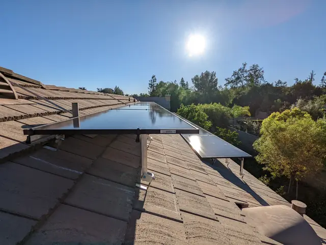 Solar array close-up in Simi Valley, CA