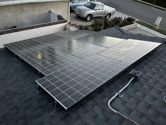 Solar array close-up in Simi Valley, CA