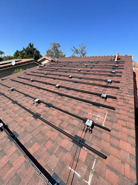 Finished rooftop solar panels on a Simi Valley home