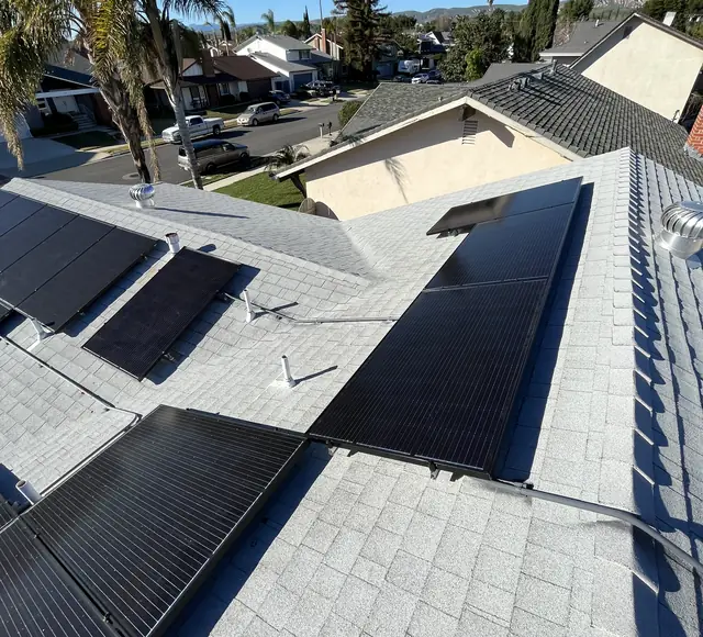 Solar array installed on a shingle roof in Simi Valley
