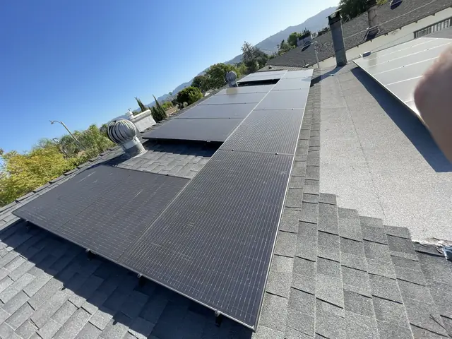 Completed residential solar project in Sun Valley, CA