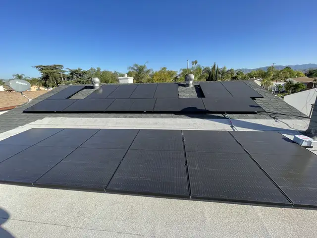 Solar array close-up in Sun Valley, CA