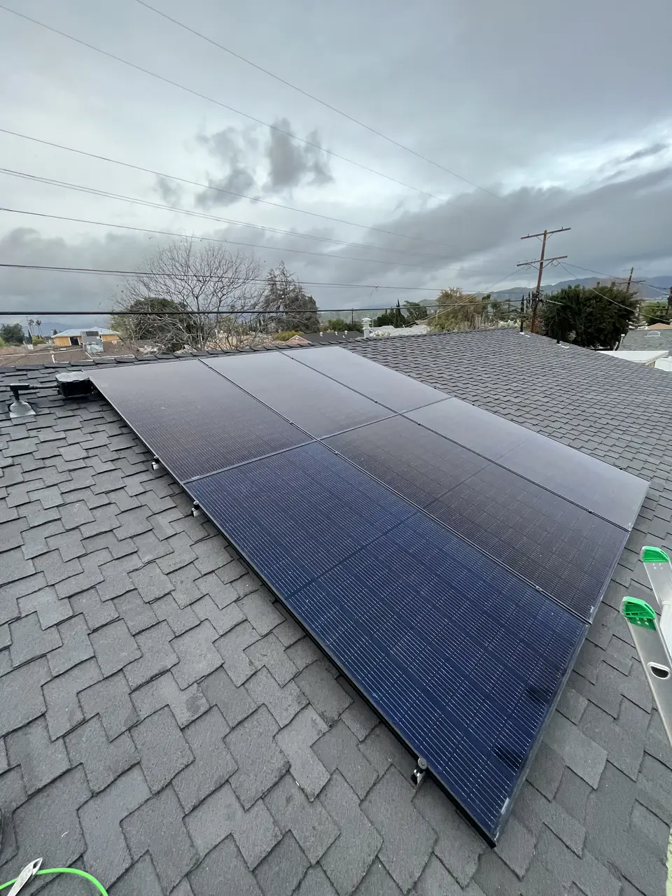 Solar array close-up in Sun Valley, CA