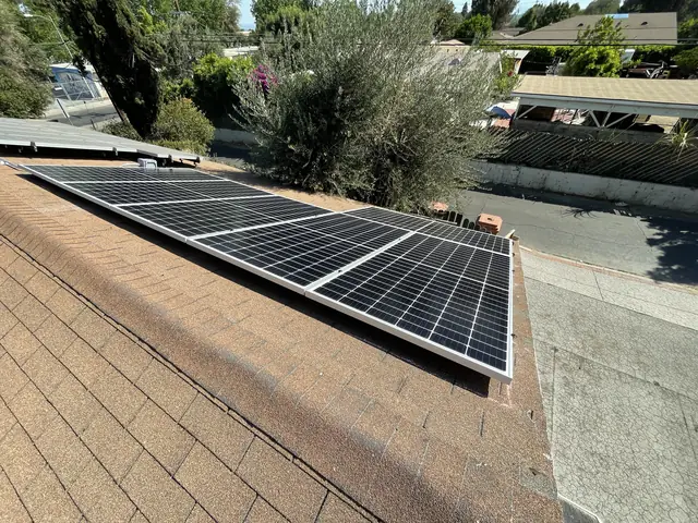 Solar array close-up in Sylmar, CA