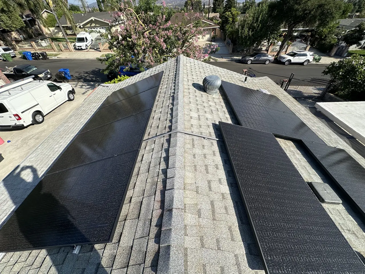 Solar array close-up in Sylmar, CA