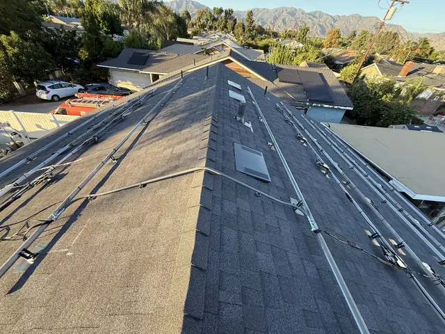 Solar array close-up in Sylmar, CA