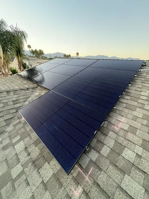 Completed residential solar project in Sylmar, CA