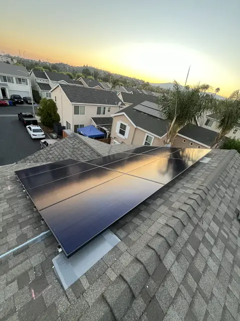 Solar array close-up in Sylmar, CA