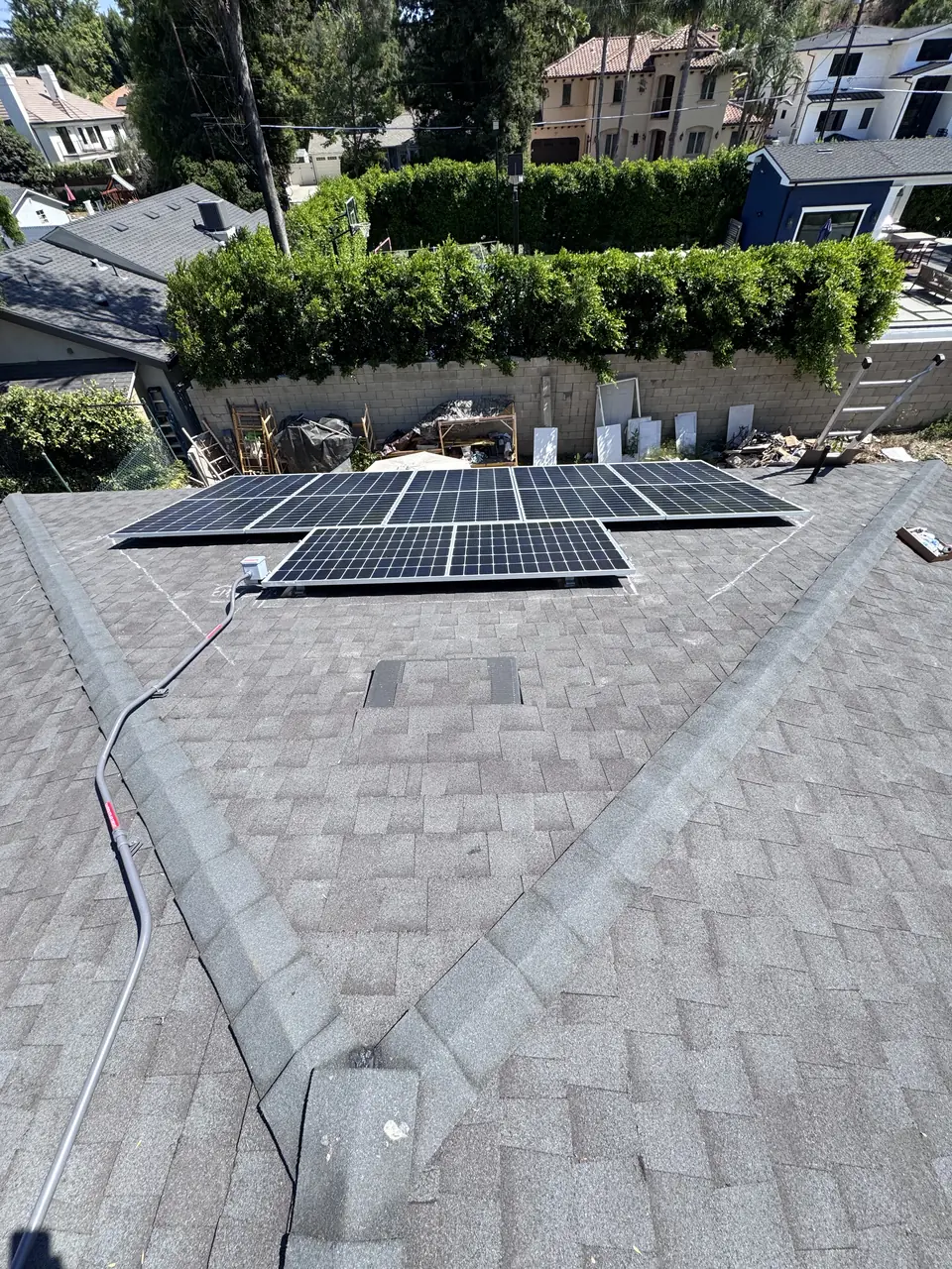 Completed residential solar project in Tarzana, CA