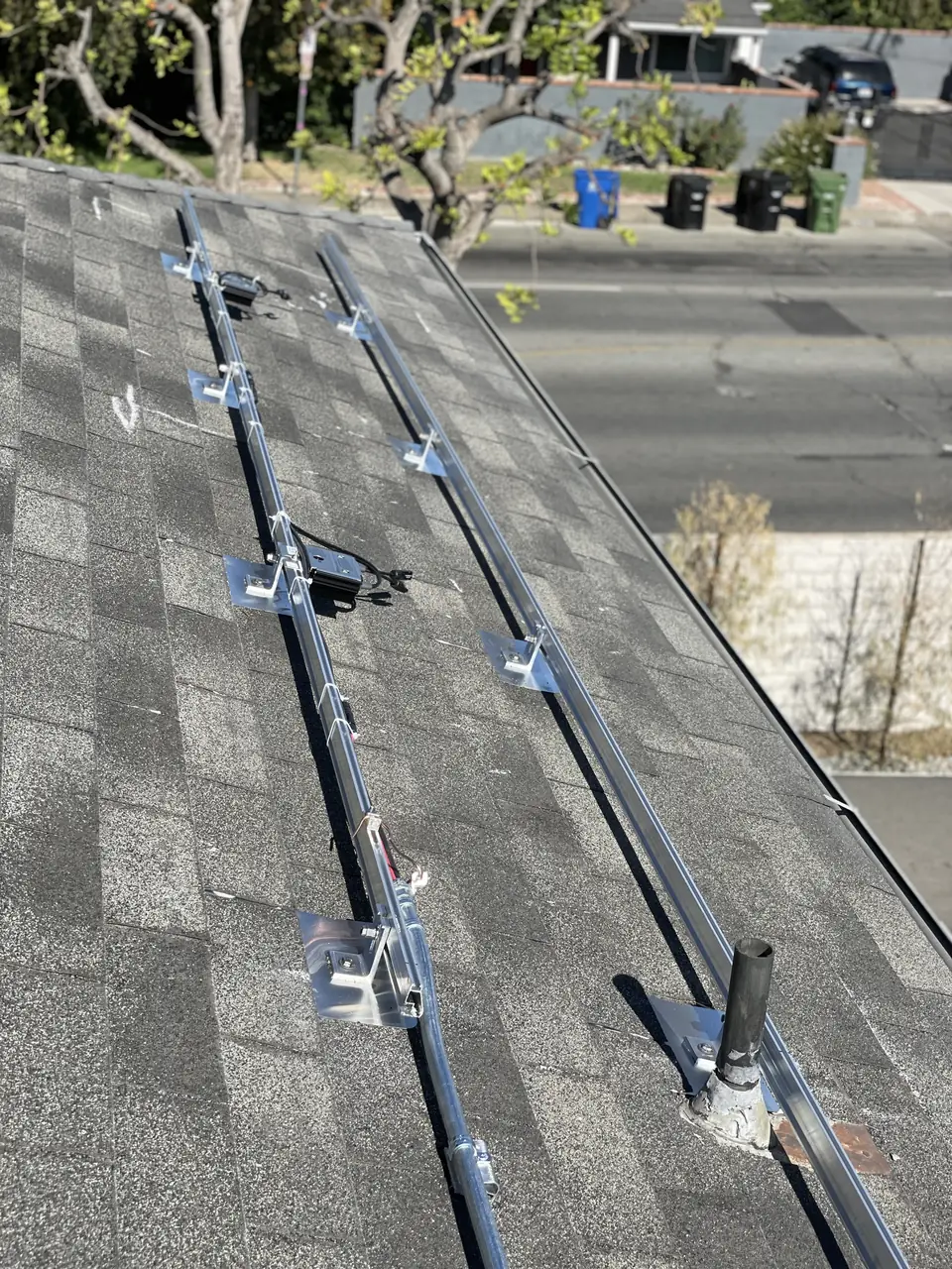 Solar array close-up in Tarzana, CA