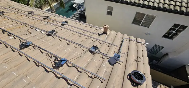 Solar array close-up in Tarzana, CA