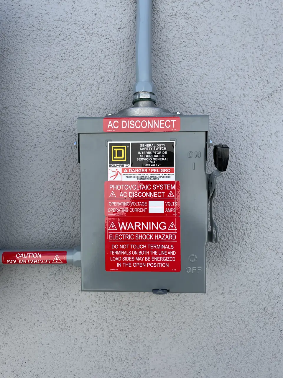 Solar panel mounting detail on a composition shingle roof in Thousand Oaks, CA