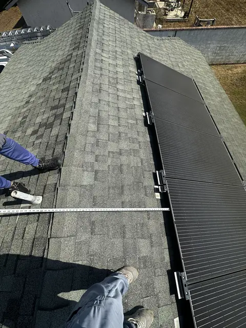 Finished rooftop solar panels on a Thousand Oaks home