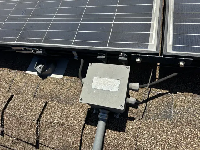 solar panel array on a composition shingle roof in Thousand Oaks, CA