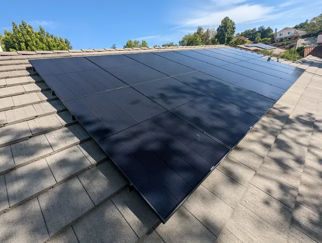 Completed residential solar project in Thousand Oaks, CA