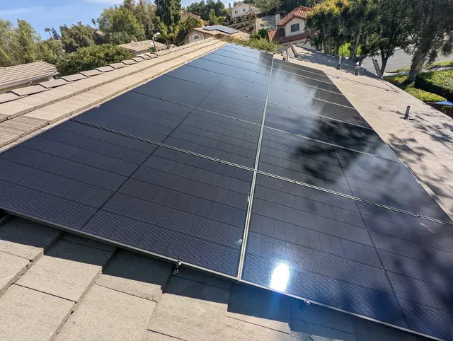 Solar array close-up in Thousand Oaks, CA