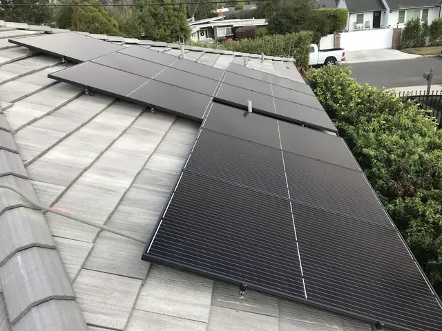 Completed residential solar project in Van Nuys, CA